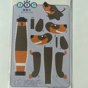Dog- Dachshund Cutout Postcard by Monkey Design